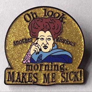 New glittery hocus-pocus retro funny pin BIG